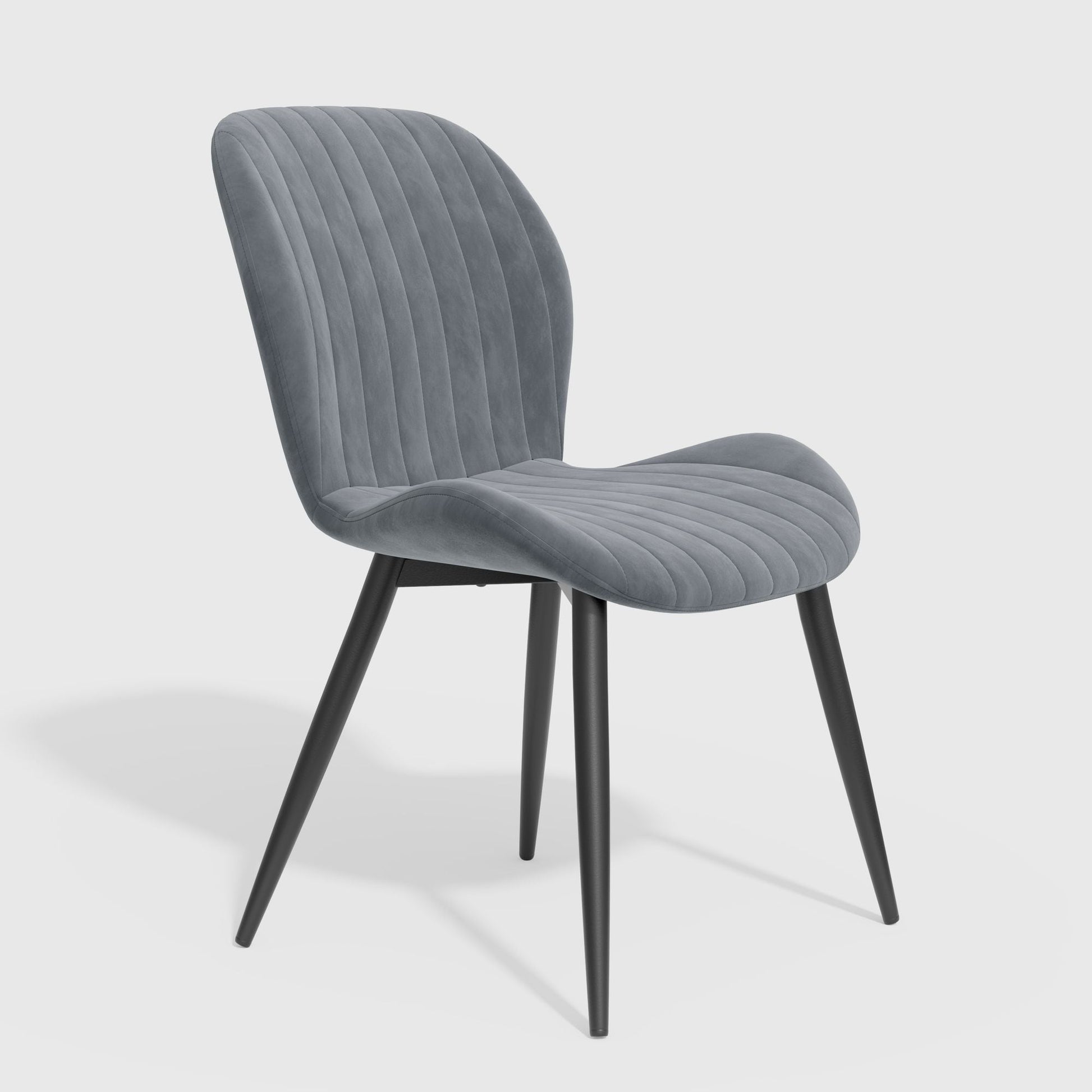 Velvet Mid-Century Dining Chairs, Set of 2, Blue (view 37)