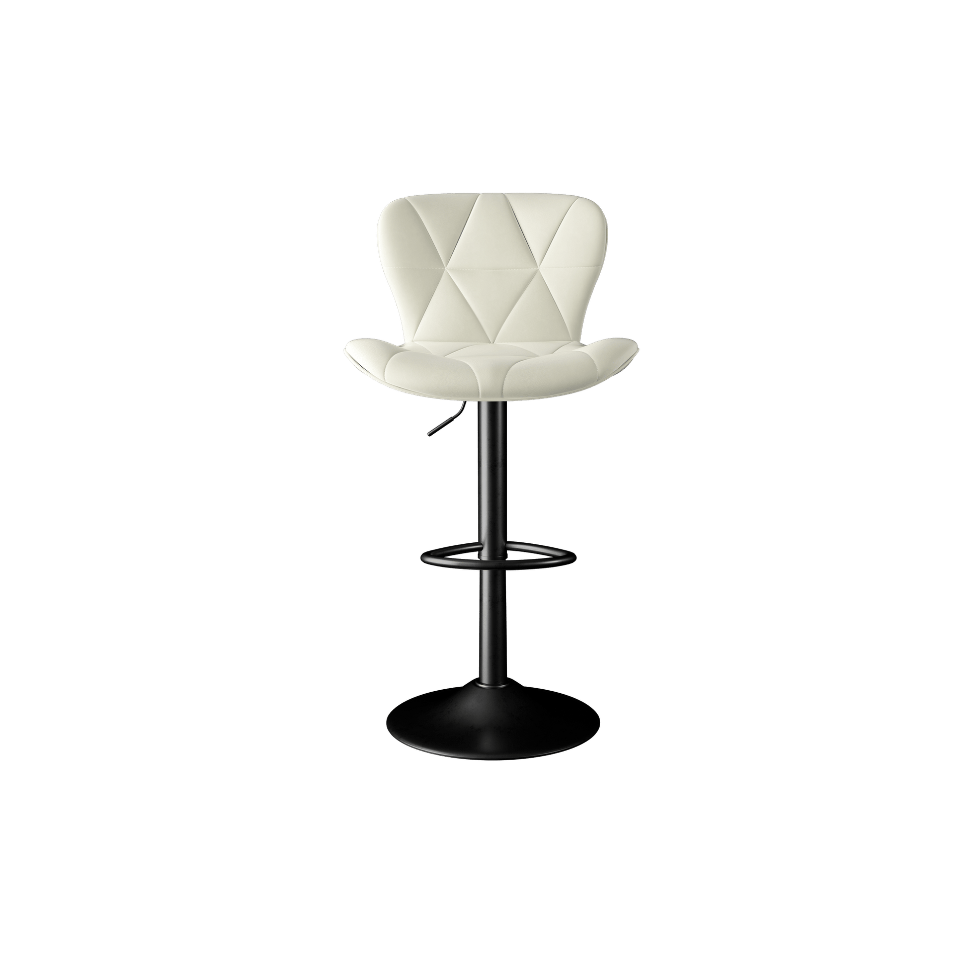 Faux Leather Swivel Bar Stools, Set of 2, Black (view 29)