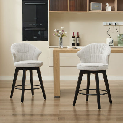 Chenille Mid-Century Accent Chair, White, 26" Wide (view 2)