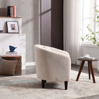 Upholstered 3-Seat Mid-Century Sofa, Beige (view 3)