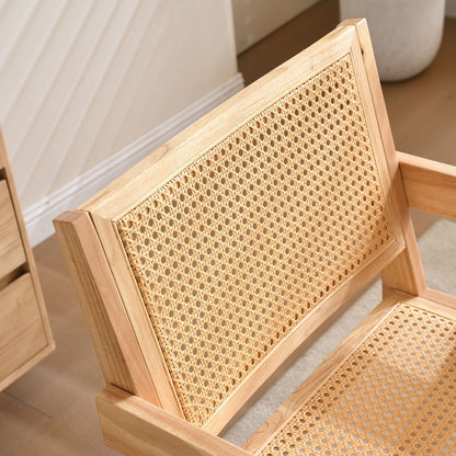 Rattan Mid-Century Accent Chair, Natural (view 15)