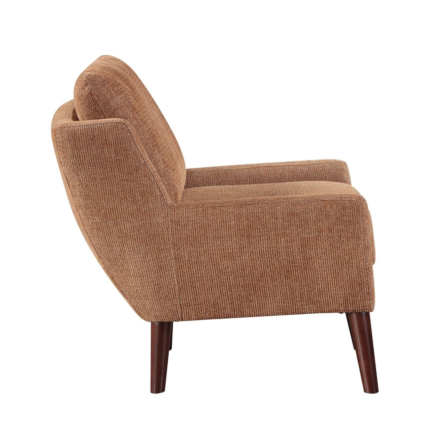 Chenille Mid-Century Accent Chair, Orange, 31" Tall (view 4)