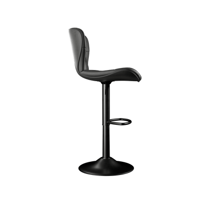 Faux Leather Swivel Bar Stools, Set of 2, Black (view 10)