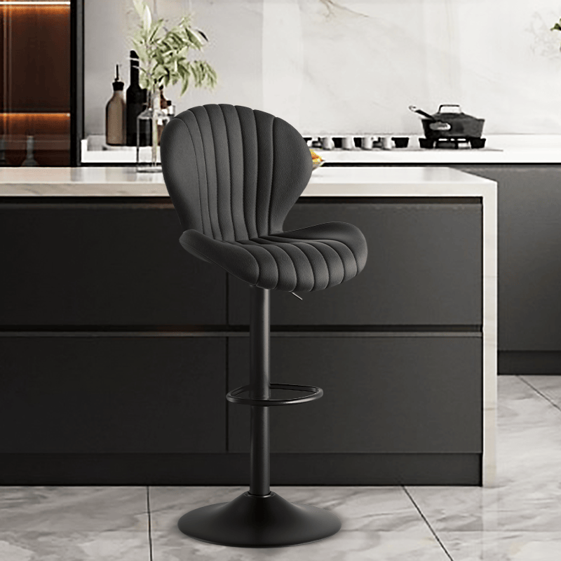 Faux Leather Swivel Bar Stools, Set of 2, High Back (view 22)