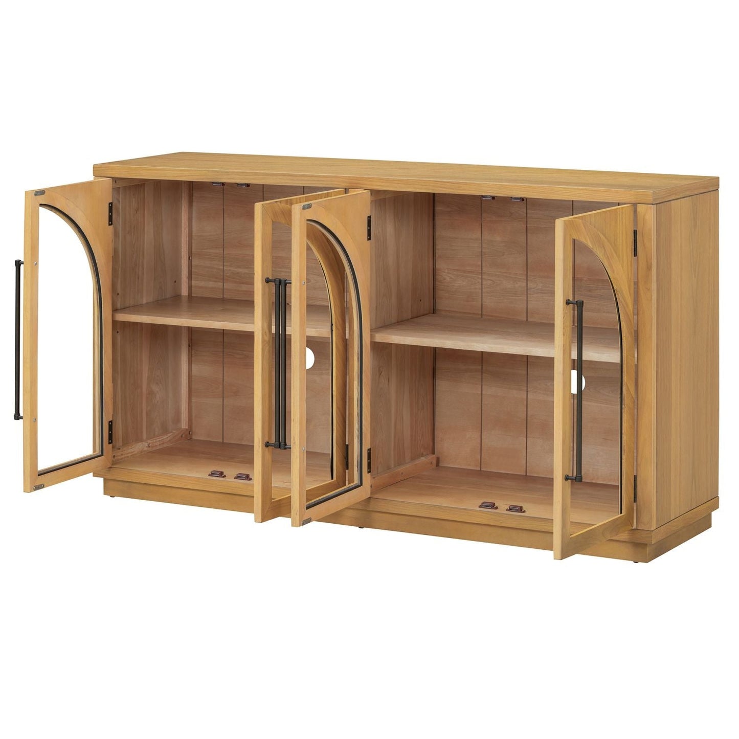 Solid Wood Mid-Century Cabinet, Natural (view 10)