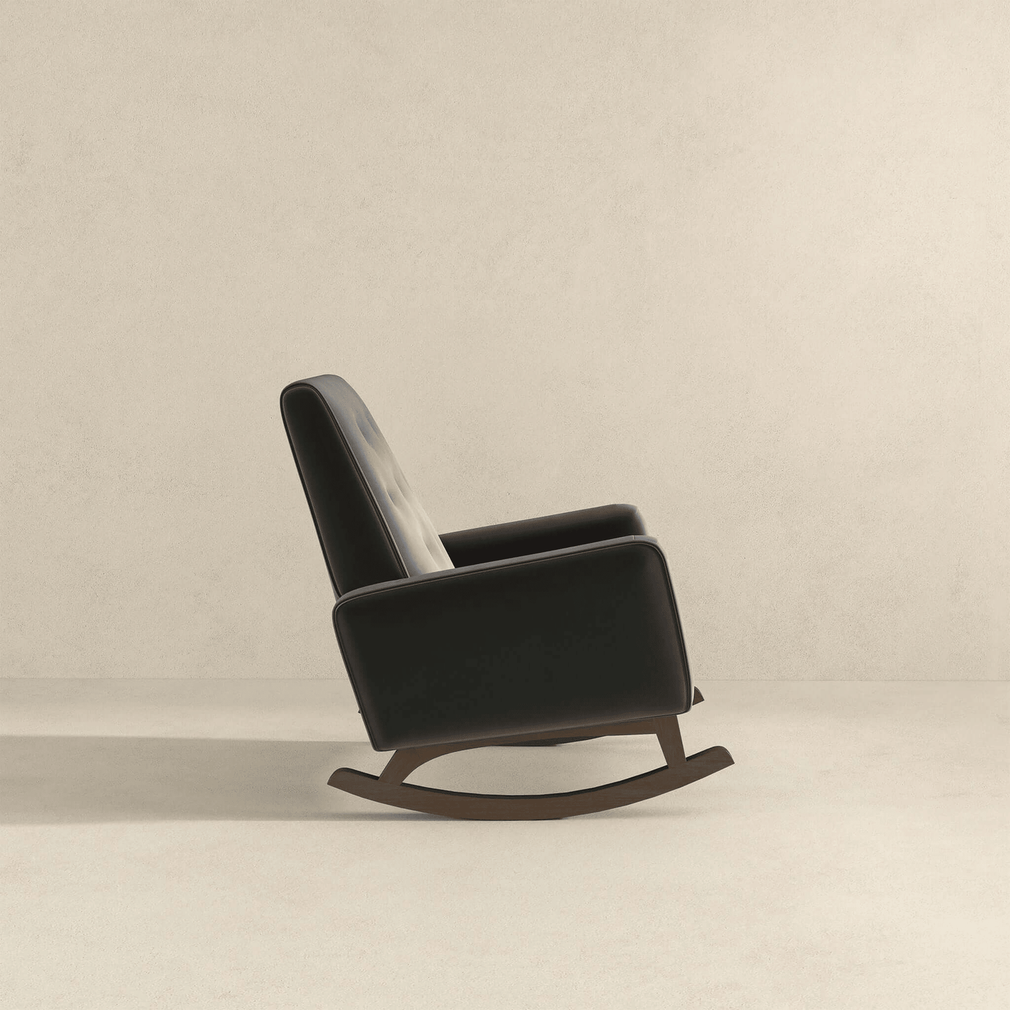 Demetrius Dark Grey Fabric Solid Wood Rocking Chair (view 6)