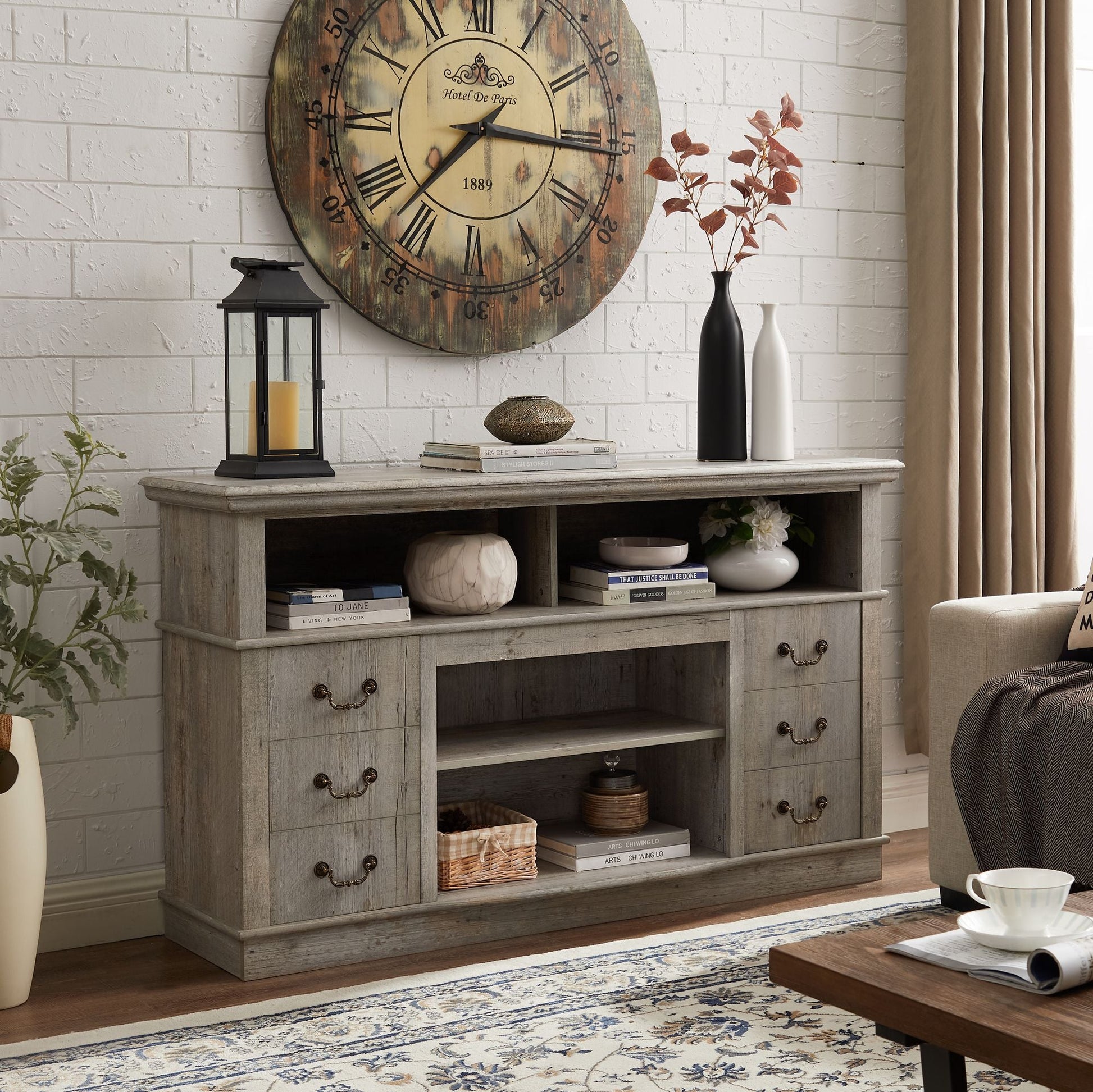 65" TV Mid-Century TV Stand, Espresso (view 10)