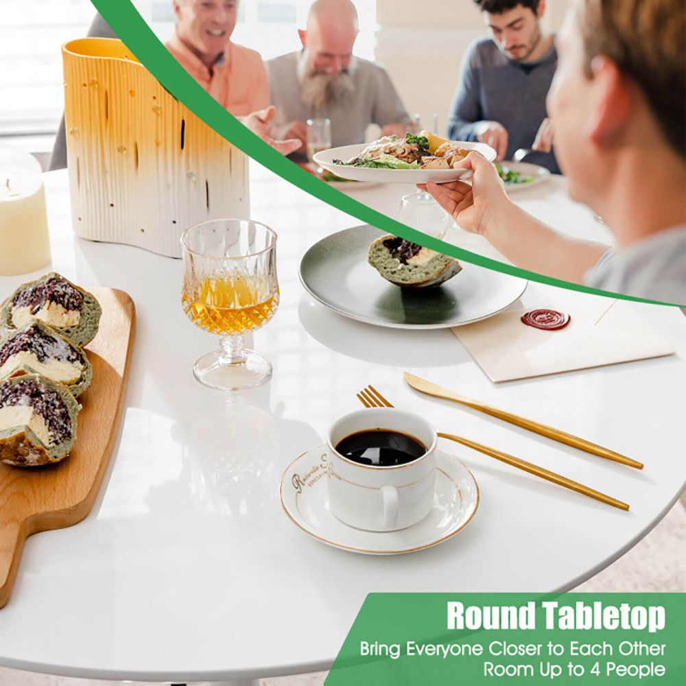 1PC 32 Inch Modern Tulip Round Dining Table with MDF Top (view 8)