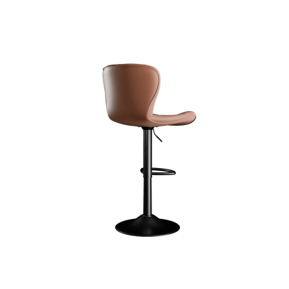 Faux Leather Swivel Bar Stools, Set of 2, Black (view 26)