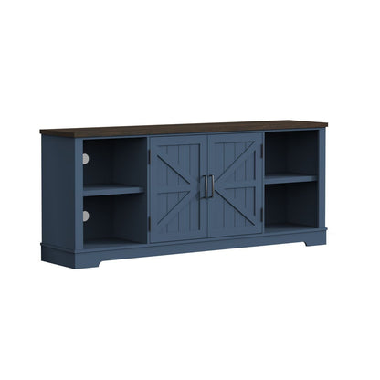 80" TV Mid-Century TV Stand, Blue (view 5)