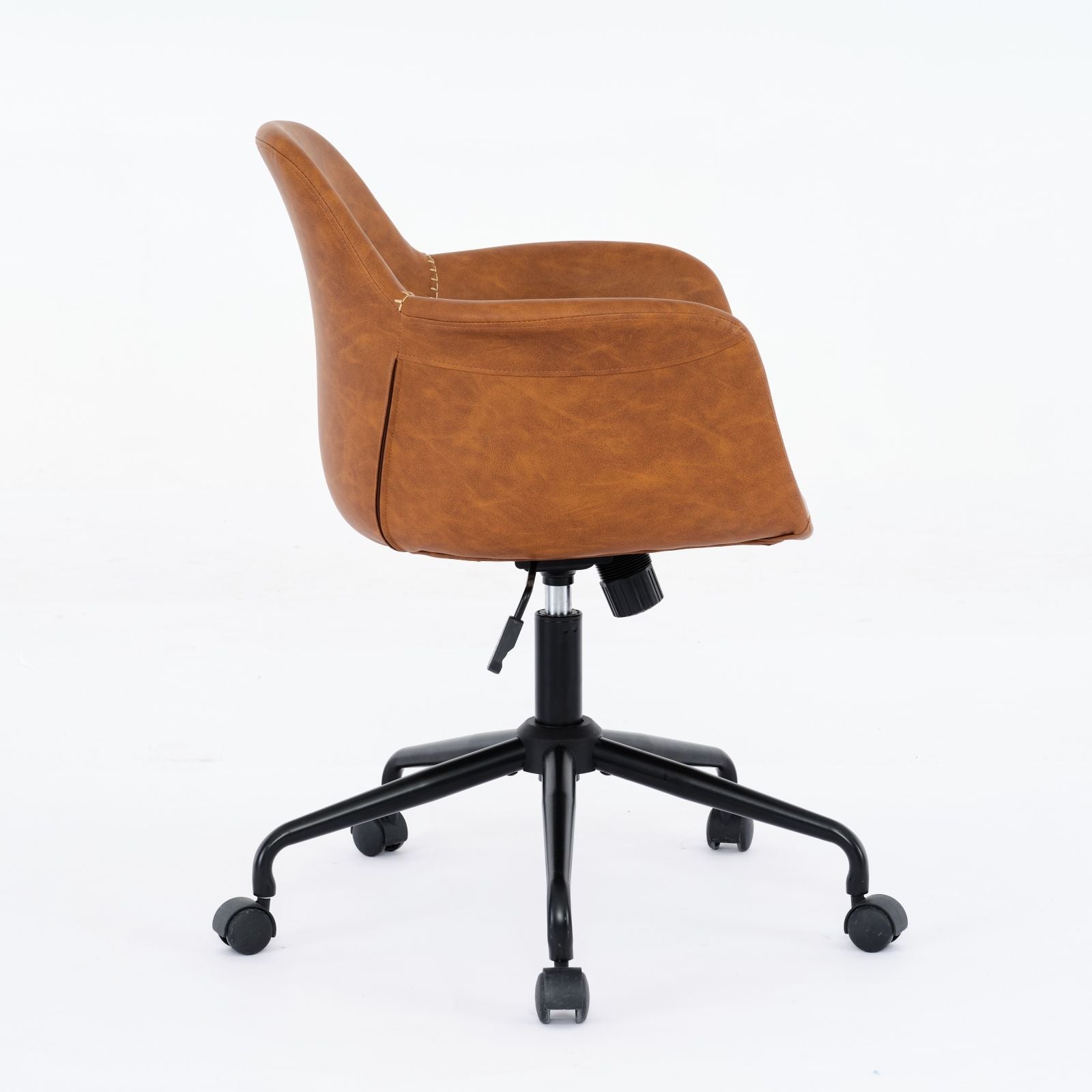 Faux Leather Mid-Century Accent Chair (view 9)