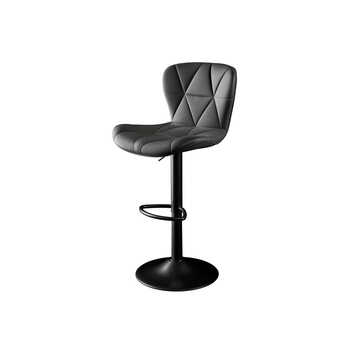 Faux Leather Swivel Bar Stools, Set of 2, Adjustable Height (view 12)