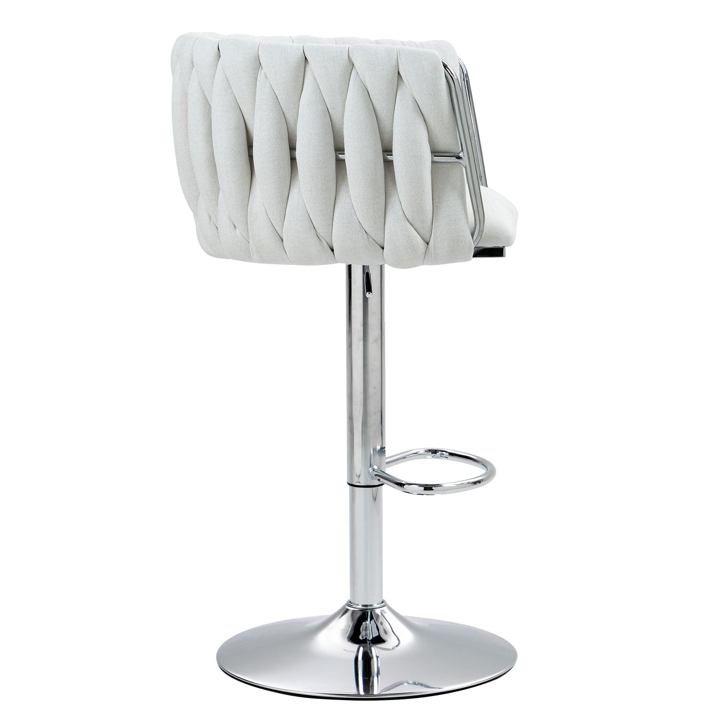 Metal Mid-Century Accent Chair, White (view 4)