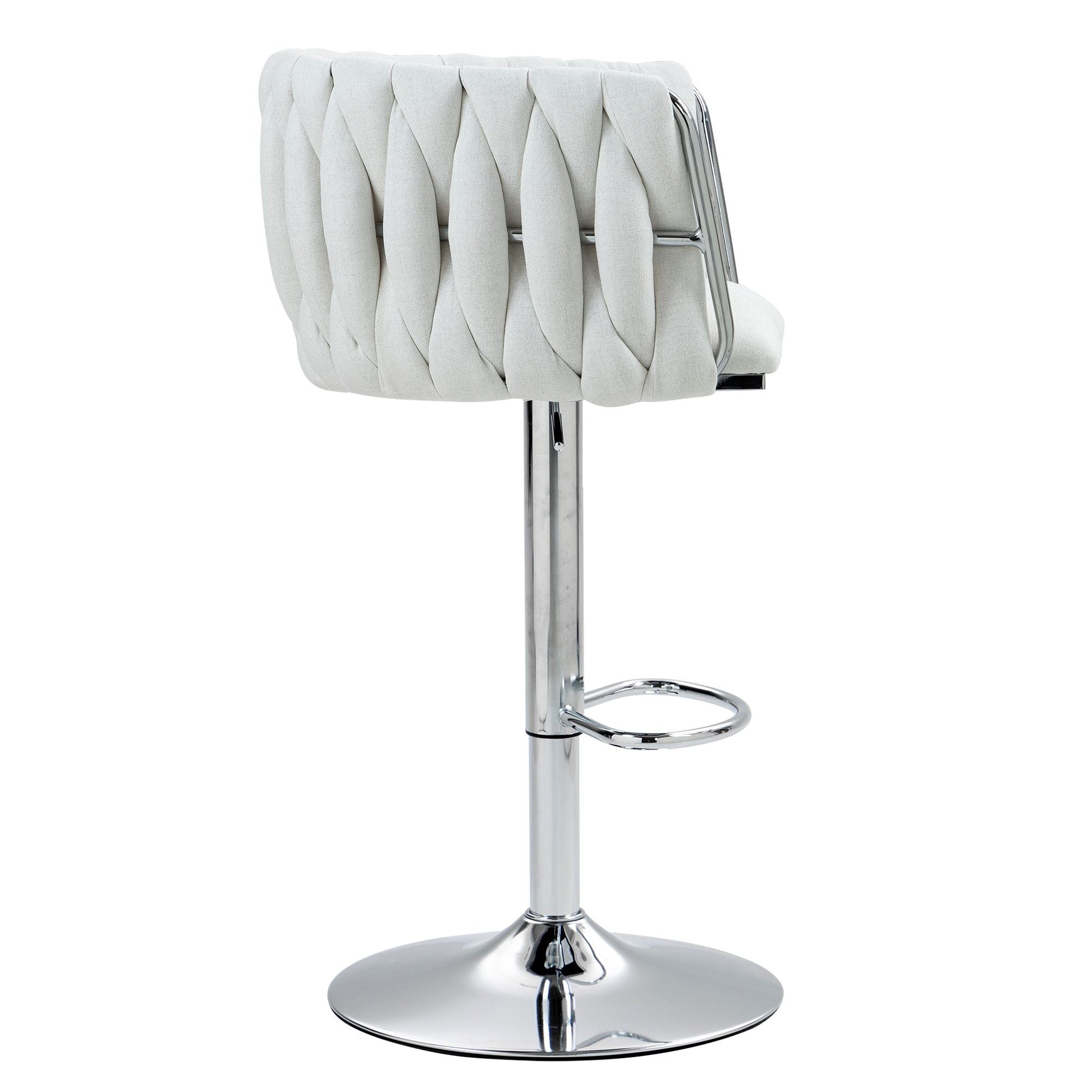 Metal Mid-Century Accent Chair, White (view 4)