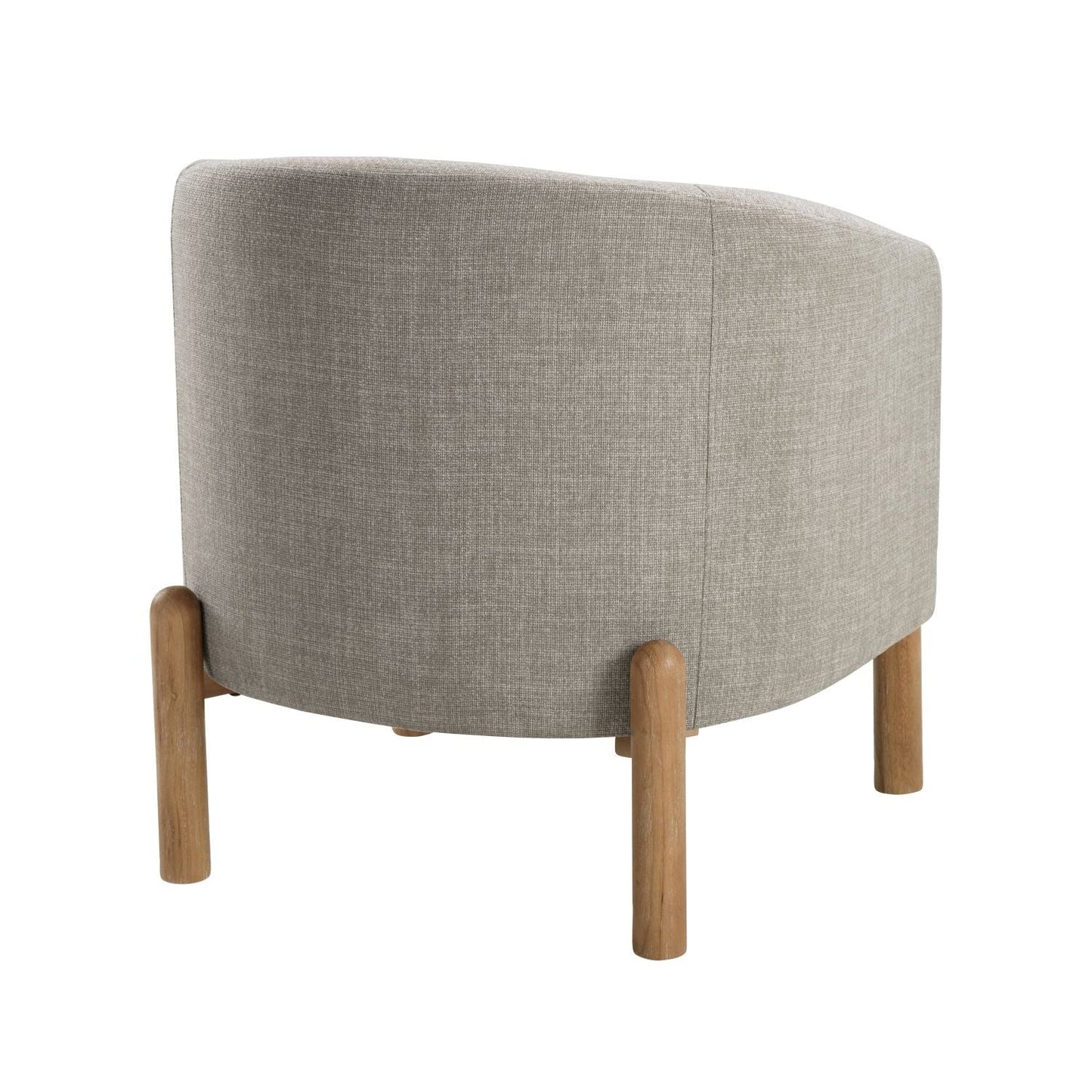 Solid Wood Mid-Century Accent Chair, Taupe, 29" Tall (view 7)