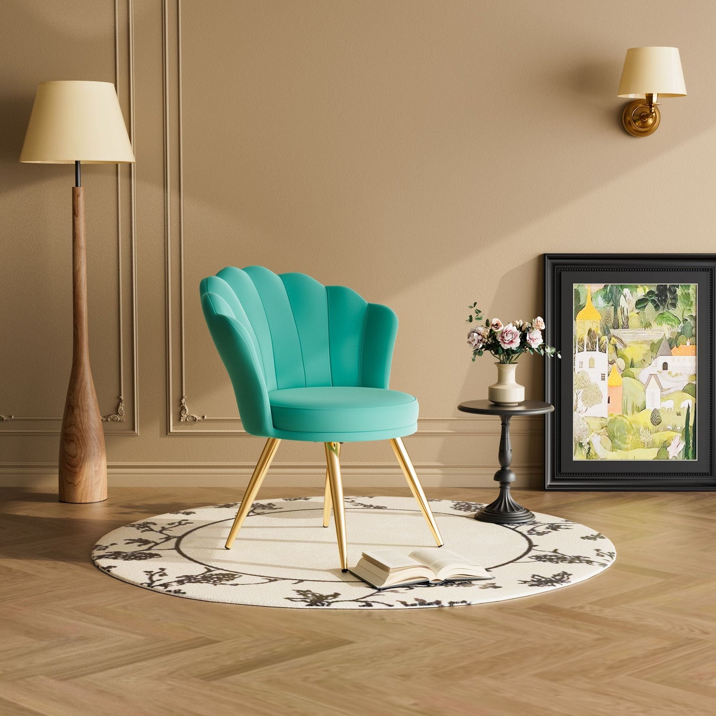 Velvet Mid-Century Accent Chair, 30" Wide (view 58)
