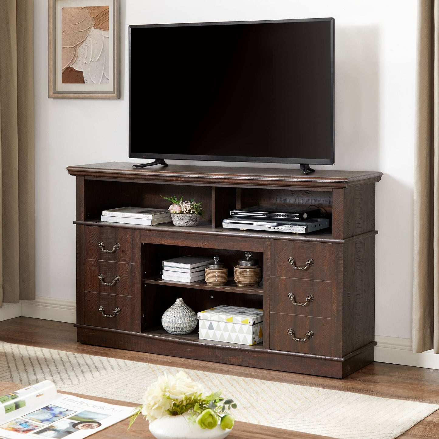 65" TV Mid-Century TV Stand, 60" Wide (view 6)