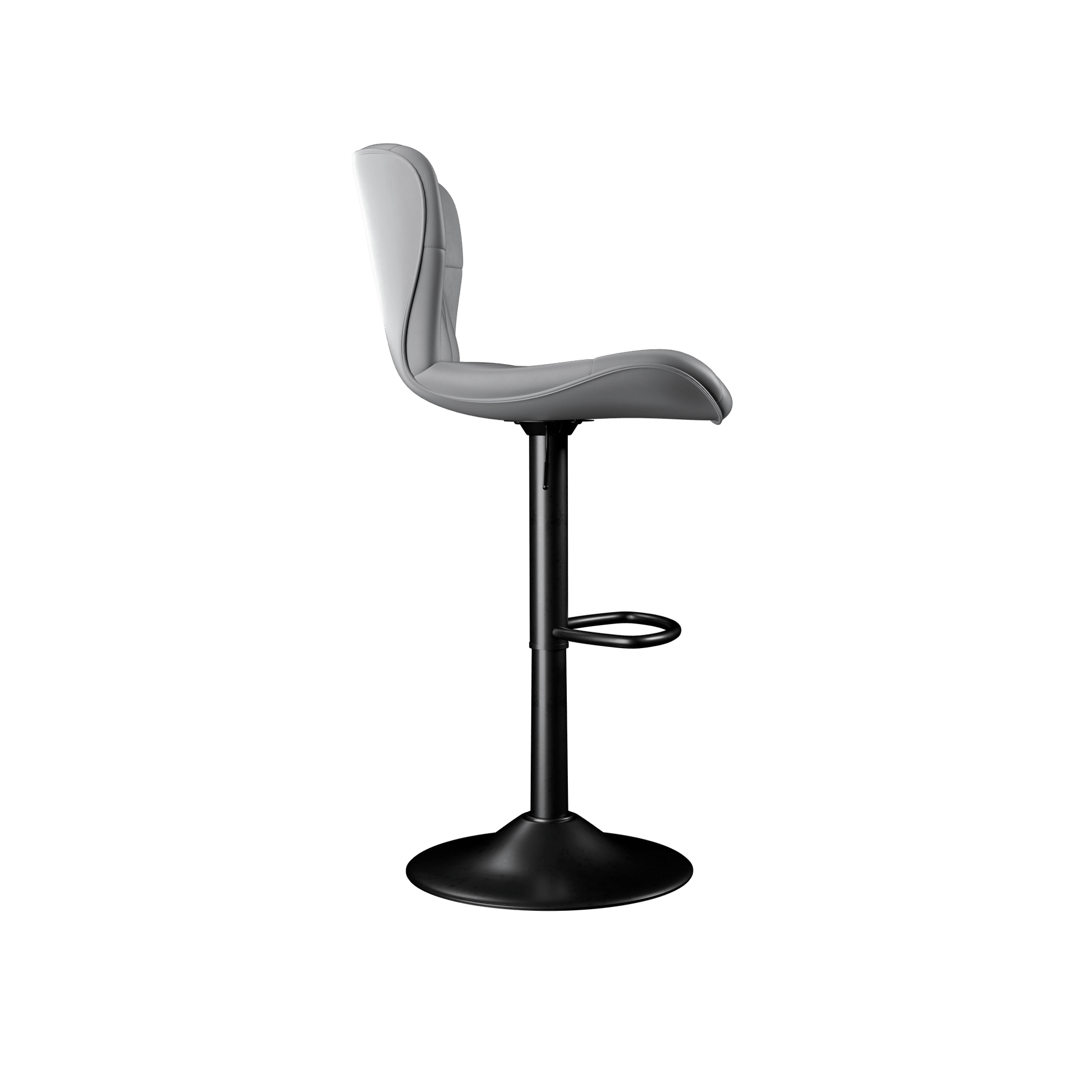 Faux Leather Swivel Bar Stools, Set of 2, Black (view 92)