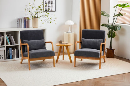 Upholstered Mid-Century Accent Chair, Brown, 30" Wide (view 9)
