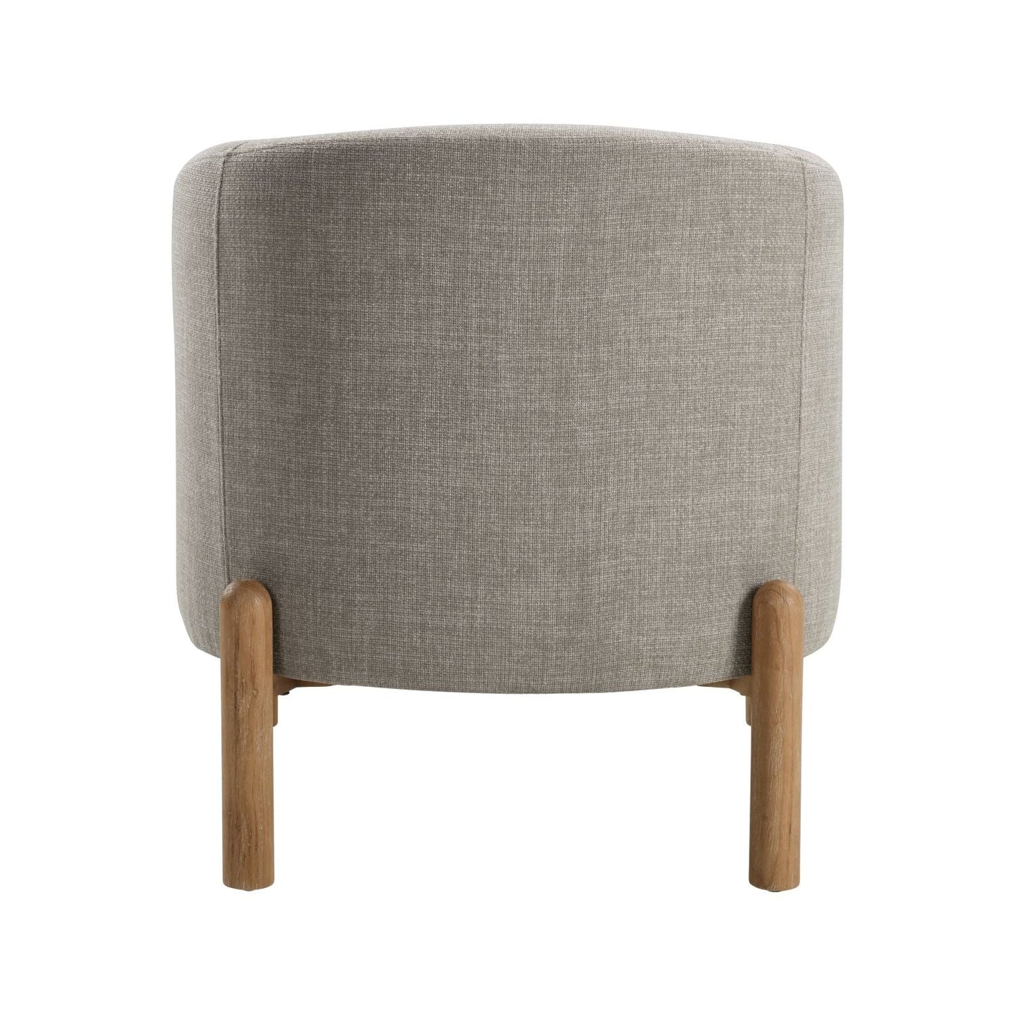 Solid Wood Mid-Century Accent Chair, Taupe, 27.5" Wide (view 8)