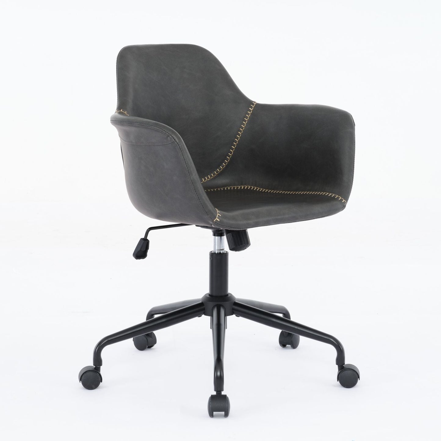 Faux Leather Mid-Century Accent Chair (view 6)