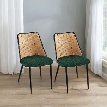 Boucle Mid-Century Dining Chairs, Set of 2, Natural (view 2)