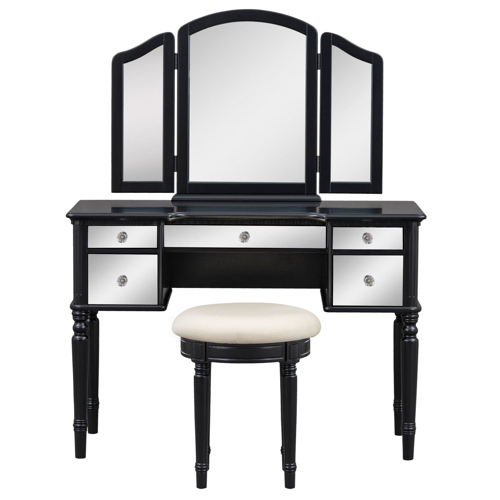 Mid-Century Vanity, Black, 36" Wide (view 13)