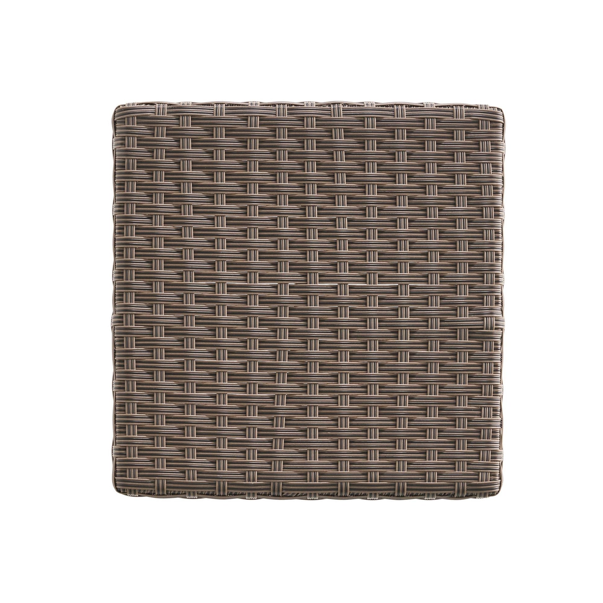 Outdoor PE Rattan Backless Barstools, Set of 2, Dark Brown (view 9)