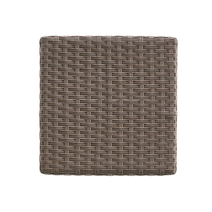 Outdoor PE Rattan Backless Barstools, Set of 2, Dark Brown (view 9)