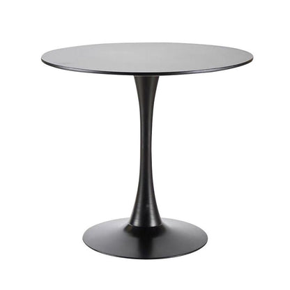 Wood Mid-Century Coffee Table, Black, Round (view 16)