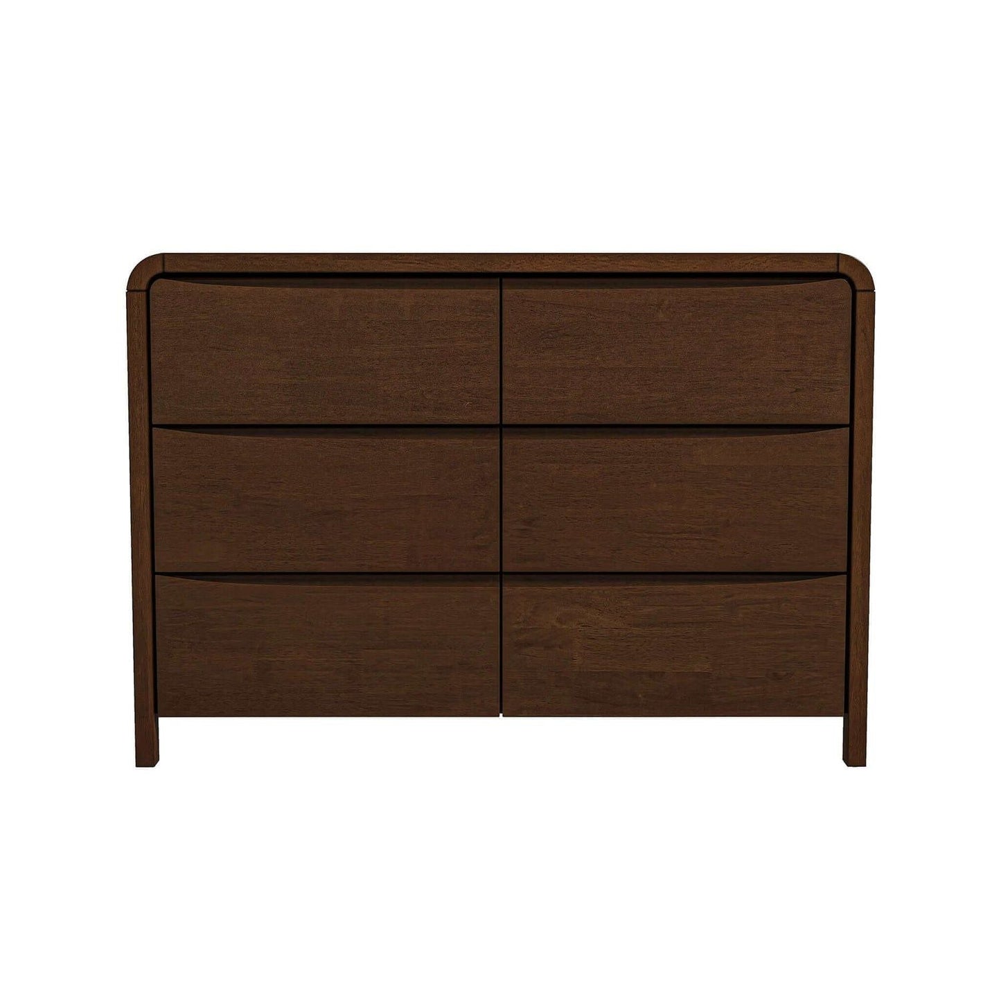 Lionel Mid-Century Dresser, Solid Wood, 6 Drawers (view 4)