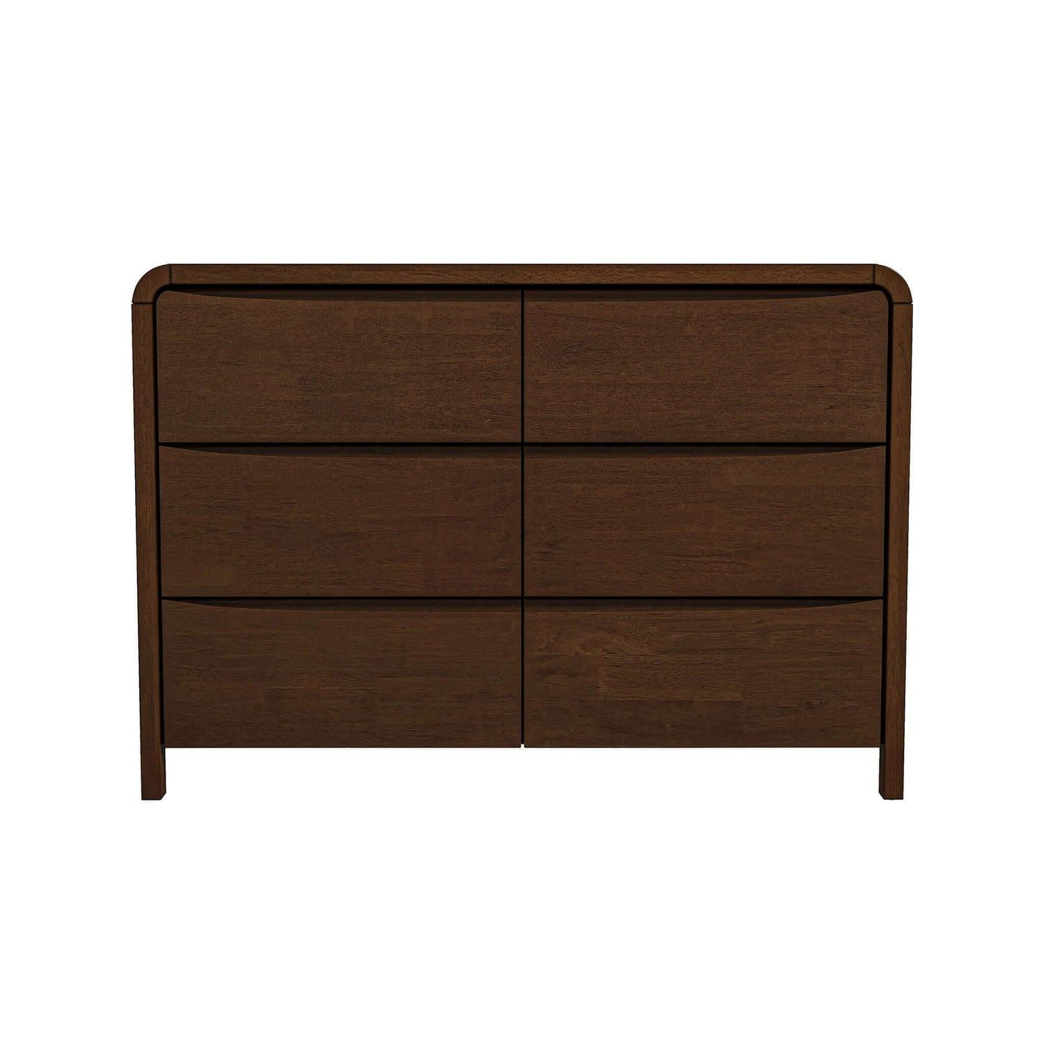 Lionel Mid-Century Dresser, Solid Wood, 6 Drawers (view 4)