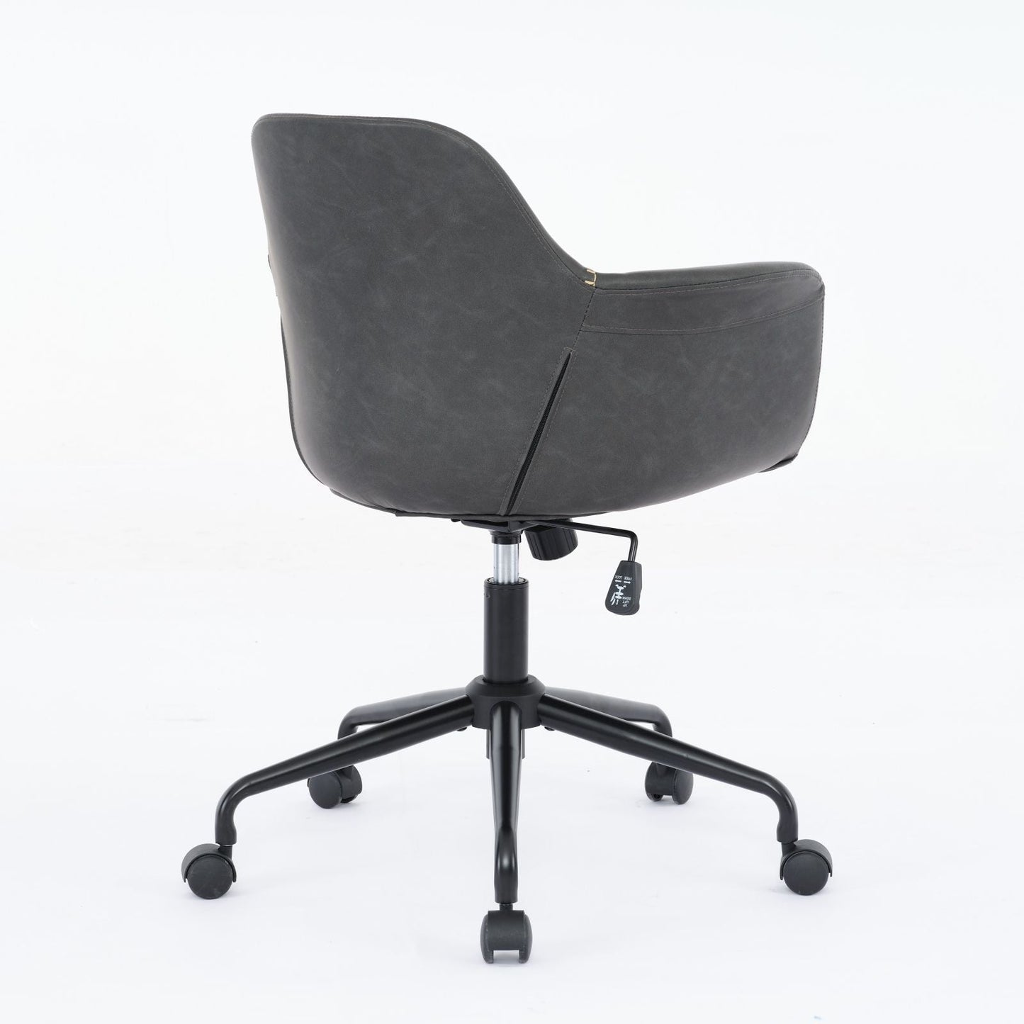 Faux Leather Mid-Century Accent Chair (view 12)