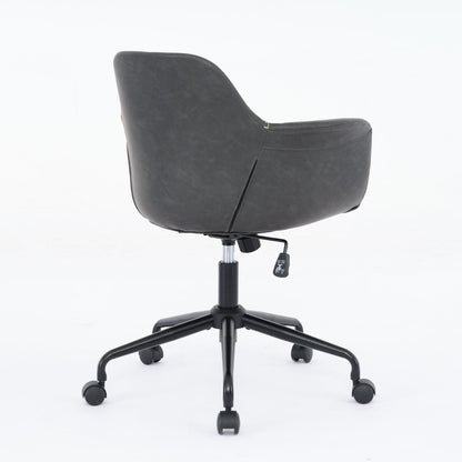 Faux Leather Mid-Century Accent Chair (view 12)