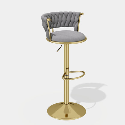 Velvet Swivel Bar Stools, Set of 2, 18" Wide (view 5)