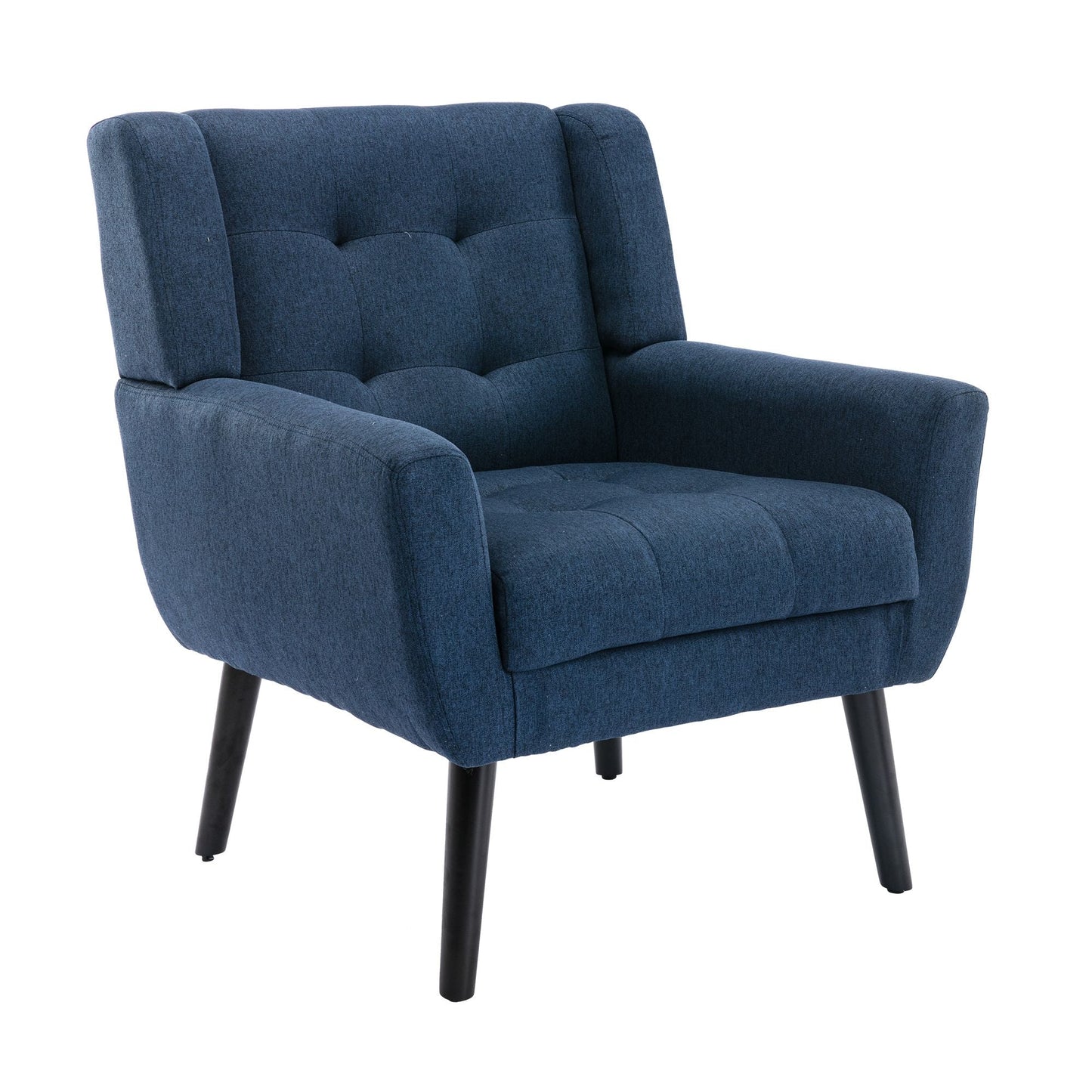 Linen Mid-Century Accent Chair, Light Gray (view 14)