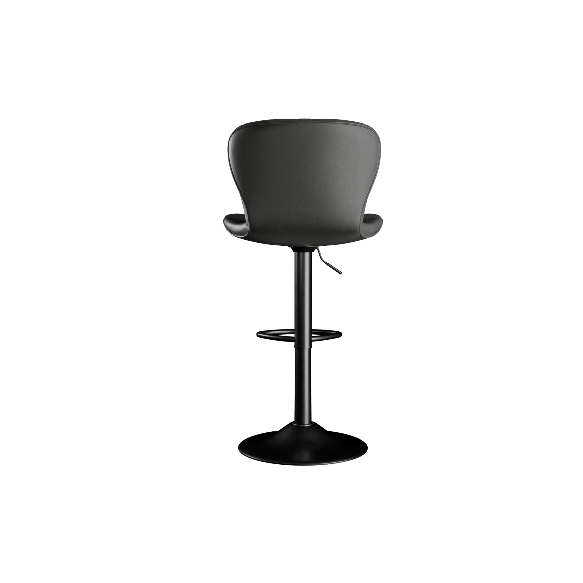 Faux Leather Swivel Bar Stools, Set of 2, Black (view 11)