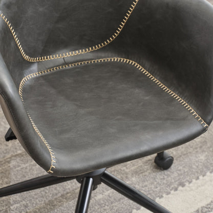 Faux Leather Mid-Century Accent Chair (view 28)