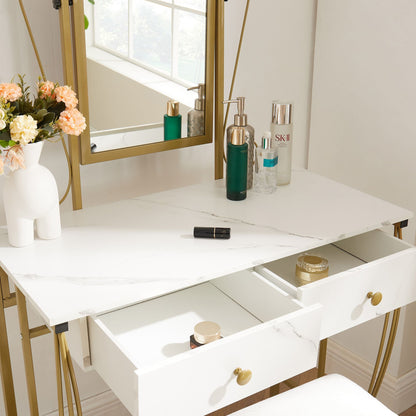 Mid-Century Vanity, White, 30" Tall (view 4)