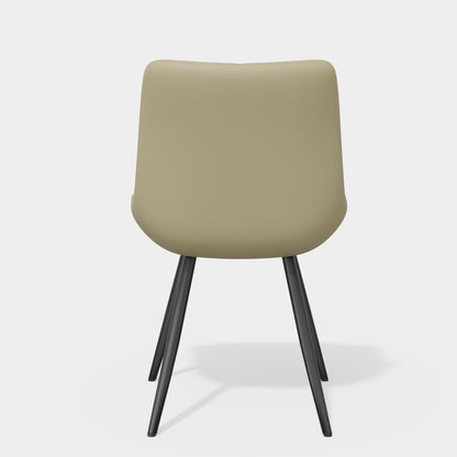 Leather Mid-Century Dining Chairs, Set of 2, Black (view 33)