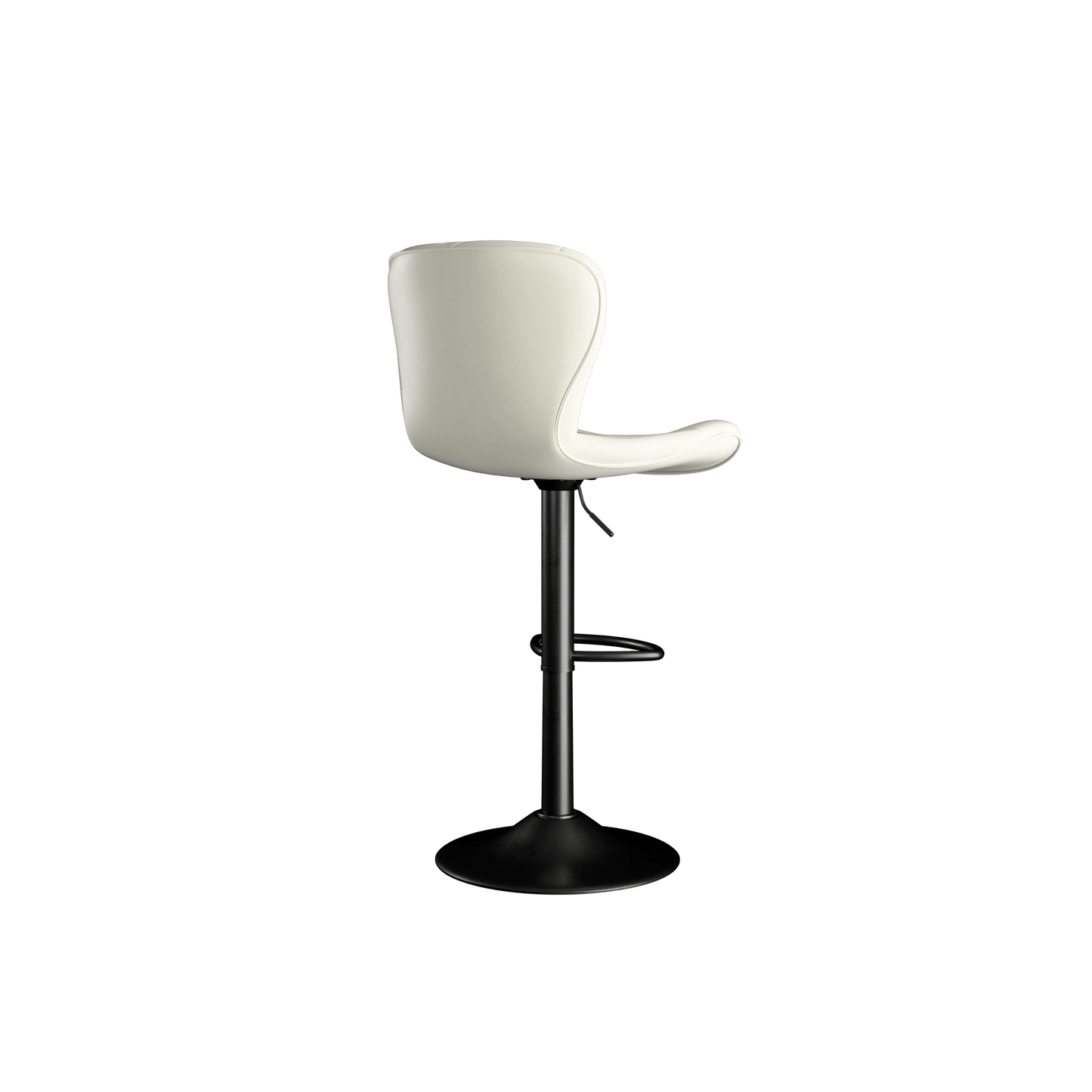 Faux Leather Swivel Bar Stools, Set of 2, Black (view 36)