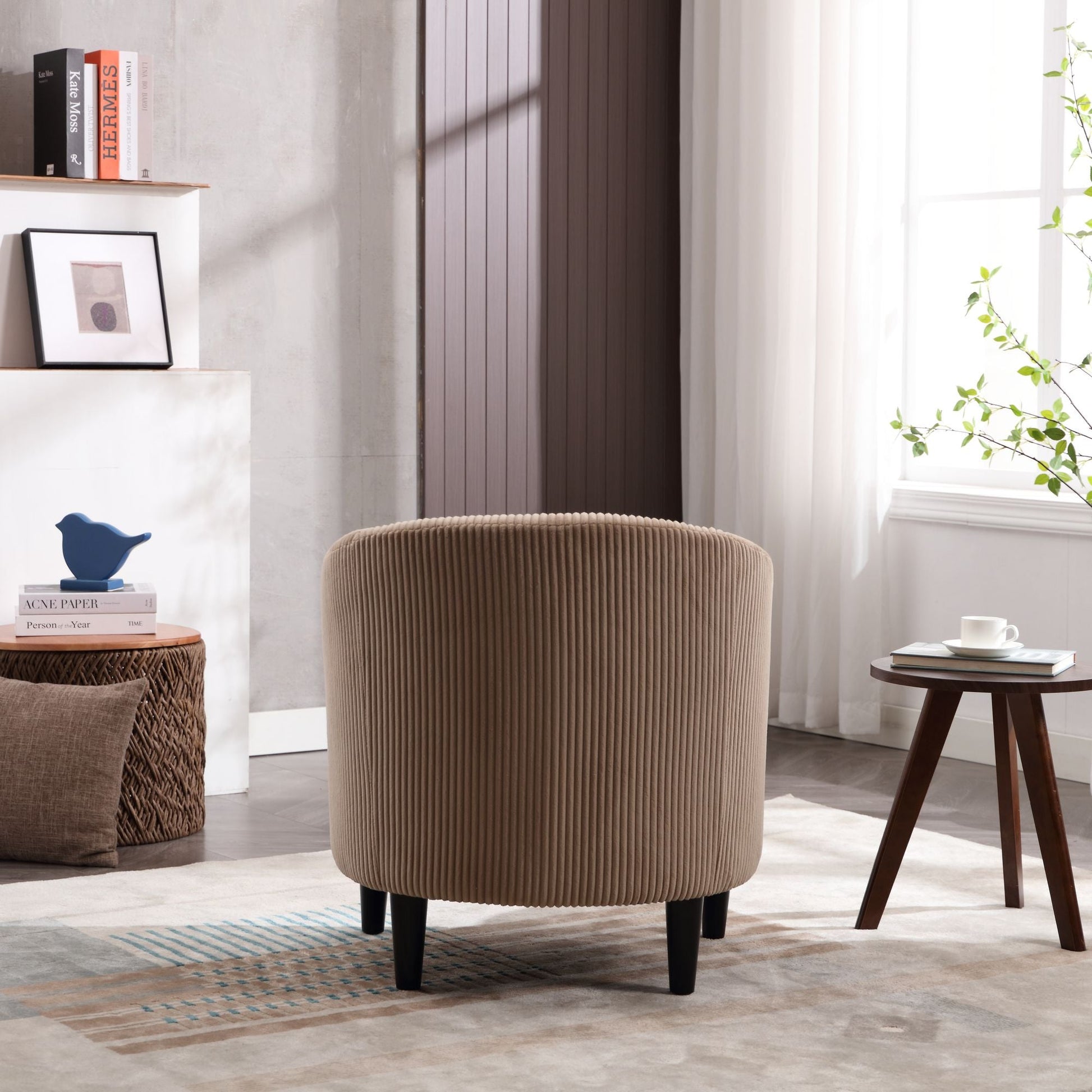 Upholstered 3-Seat Mid-Century Sofa, Beige (view 69)