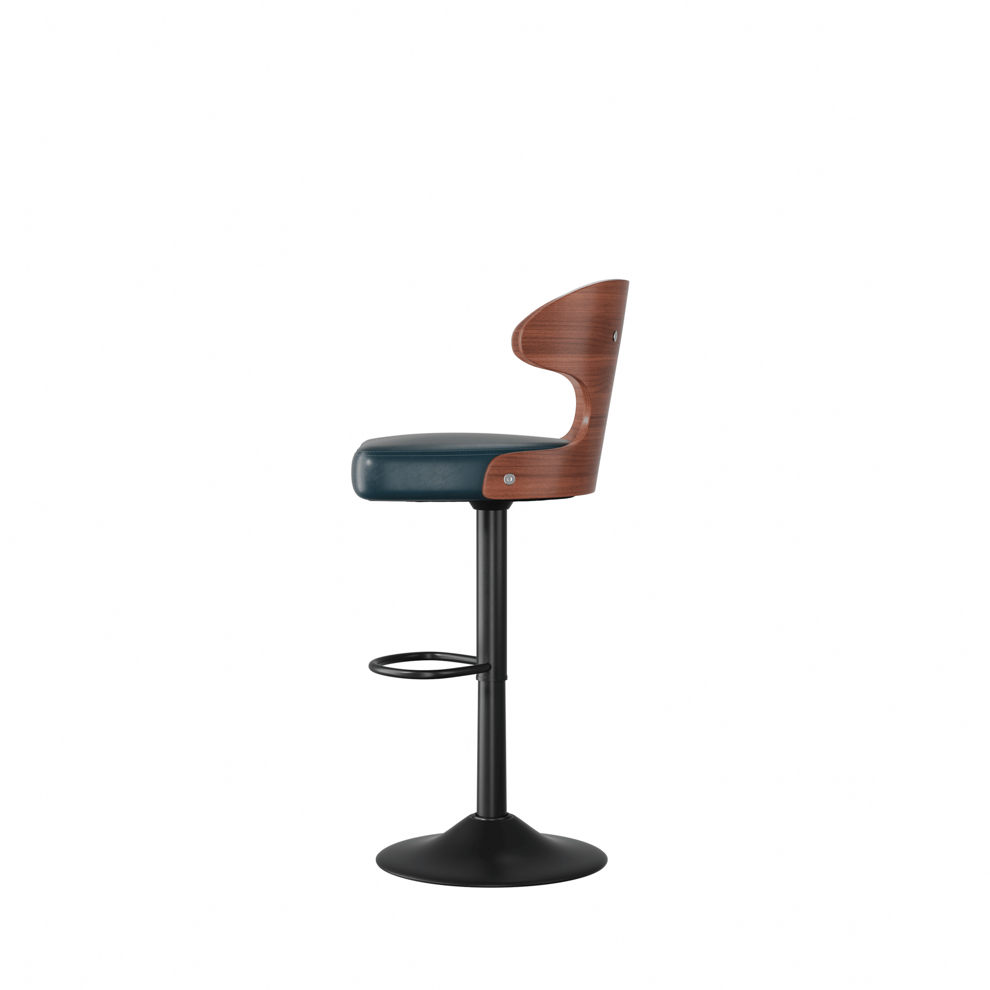 Faux Leather Swivel Bar Stools, Set of 2, Bentwood (view 15)