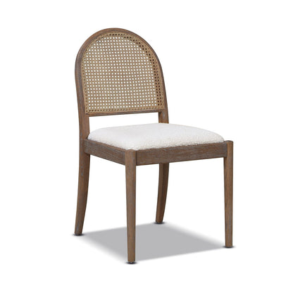 Boucle Mid-Century Dining Chairs, Set of 2, White (view 8)