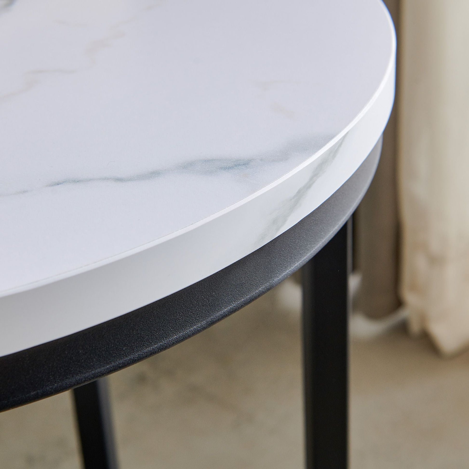 Mid-Century End Table, Black, 22" Wide (view 6)
