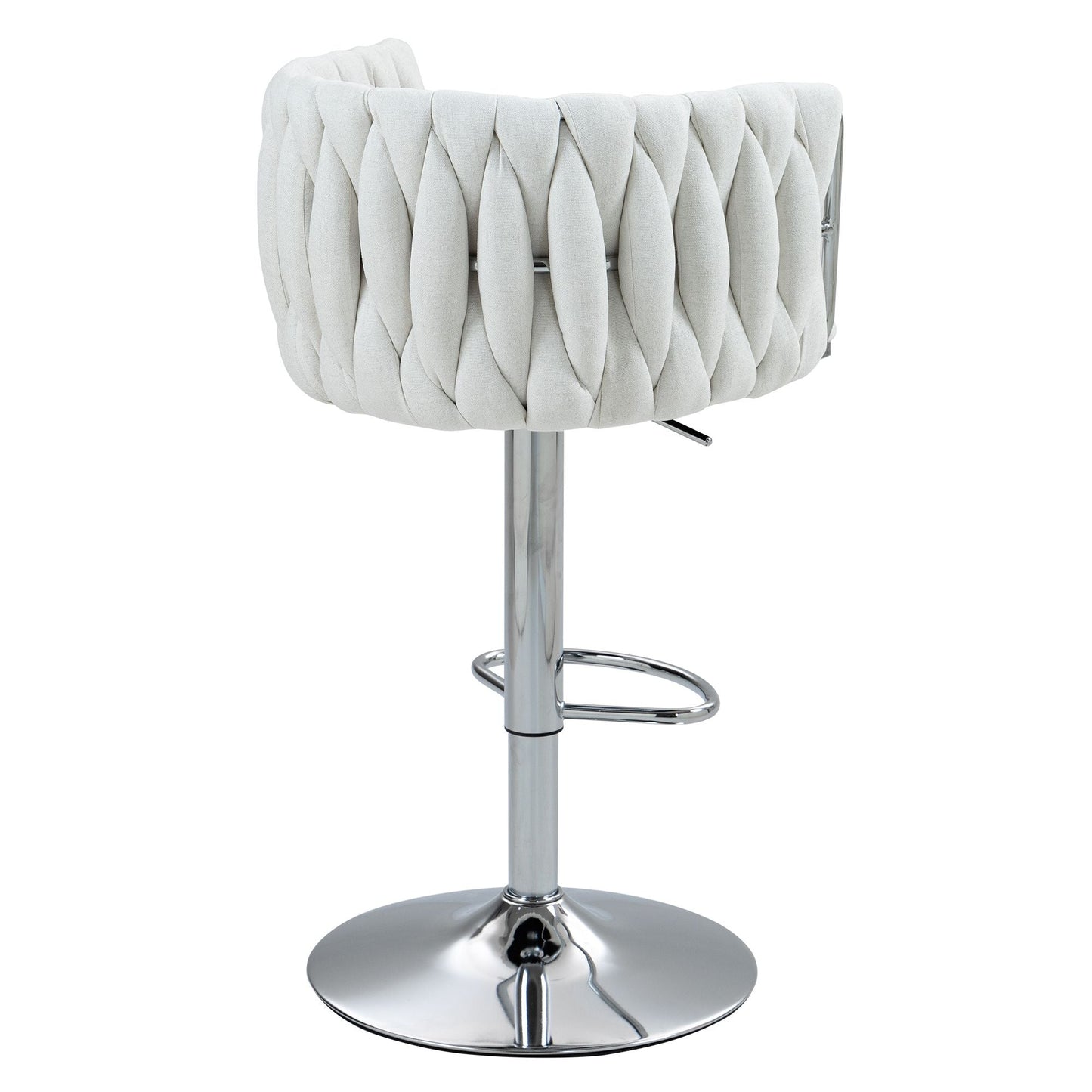 Metal Mid-Century Accent Chair, White (view 5)