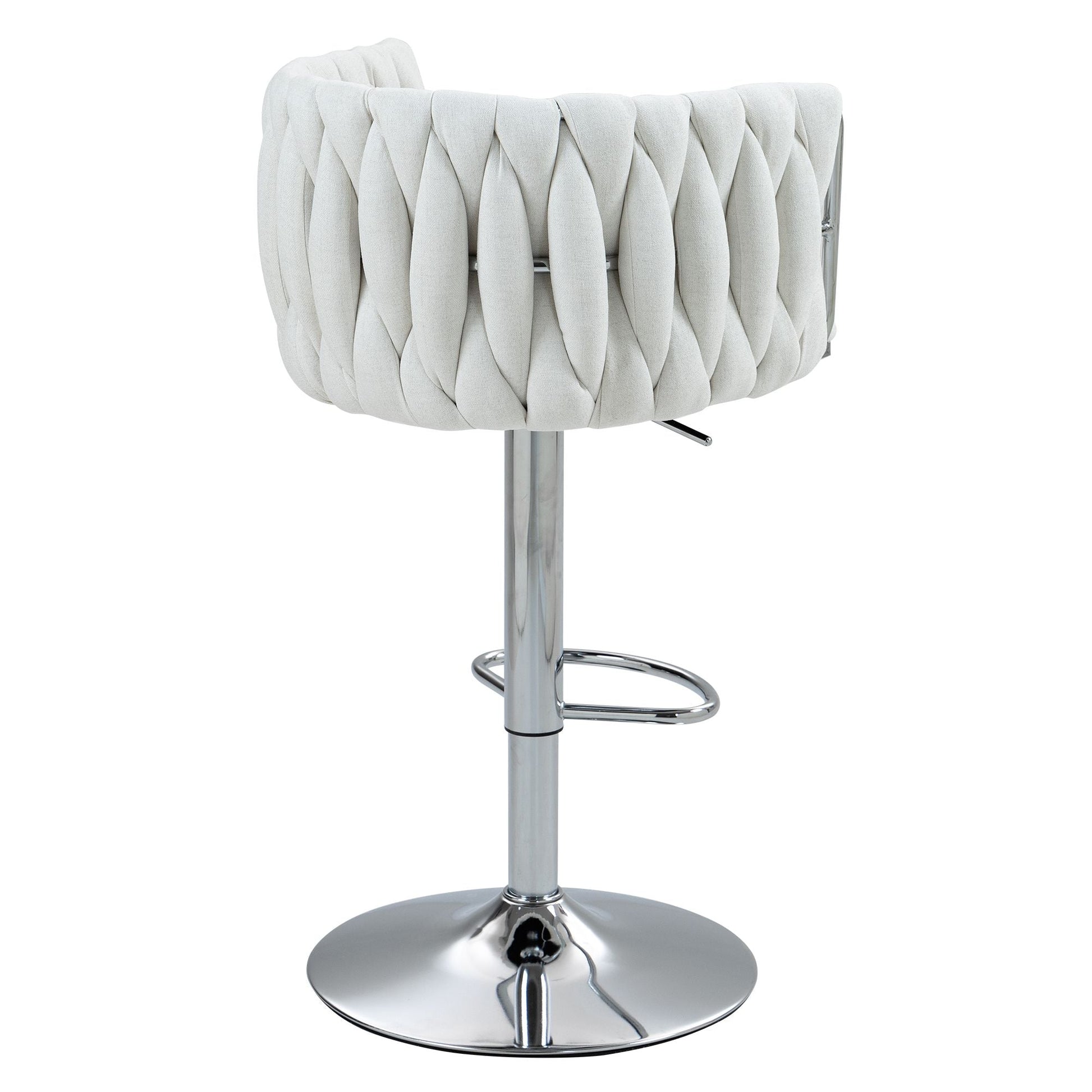 Metal Mid-Century Accent Chair, White (view 5)