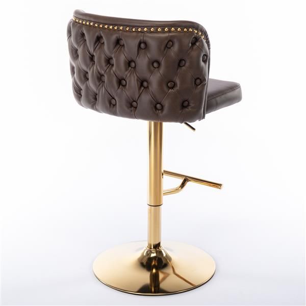 Wood & Metal Swivel Bar Stools, Brown, Set of 2, 18" Wide (view 5)