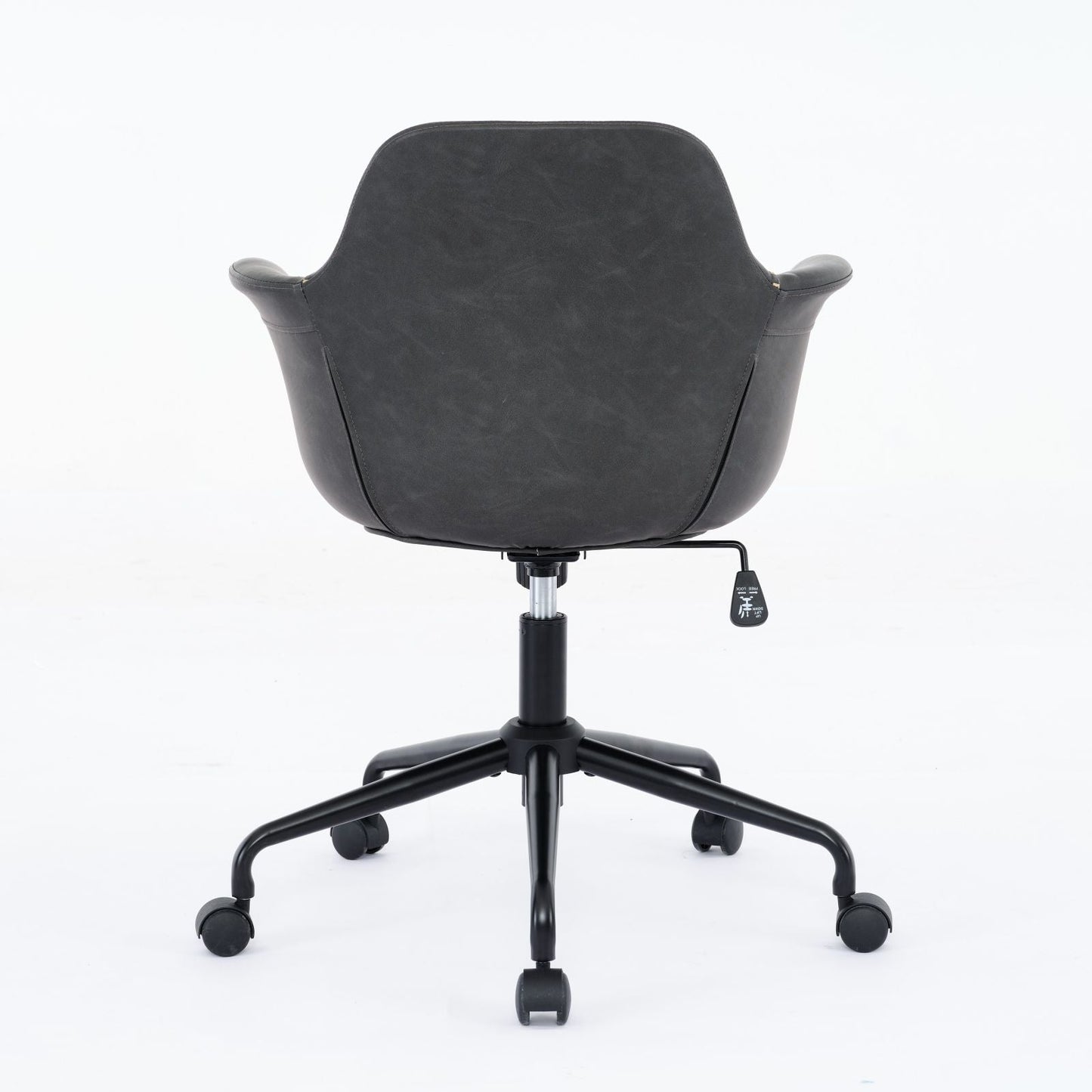 Faux Leather Mid-Century Accent Chair (view 14)