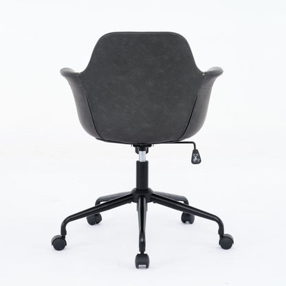 Faux Leather Mid-Century Accent Chair (view 14)
